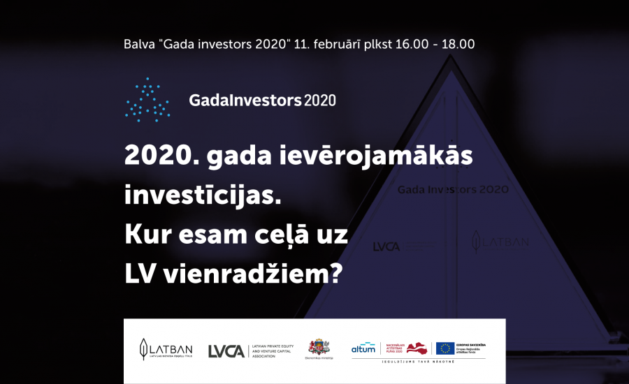 Aicinām uz Gada Investors 2020 ceremoniju 